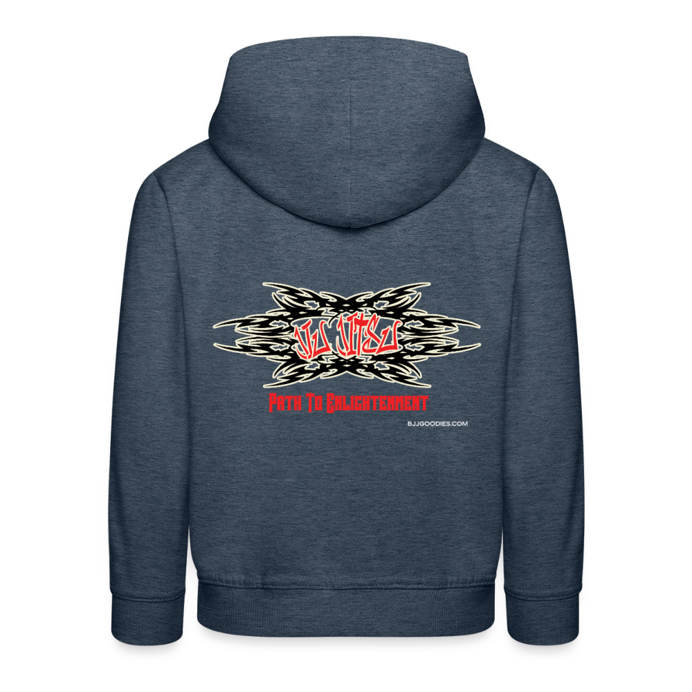 Jiu Jitsu - Path To Enlightenment Kids' Hoodie - heather denim